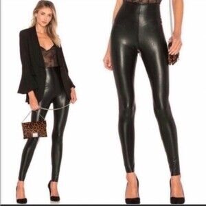 Commando Control Faux Leather Leggings Black Size X Large
